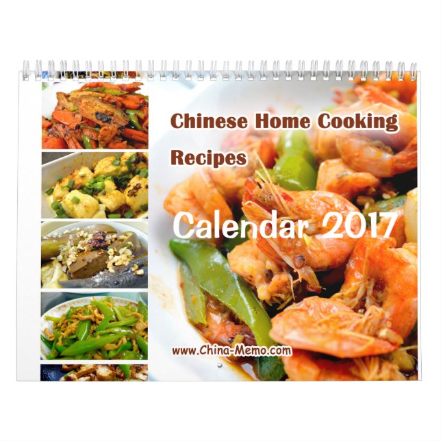 Calendario chino 2017 de las recetas de la cocina (Tapa)