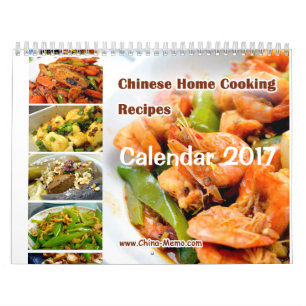 Calendario chino 2017 de las recetas de la cocina