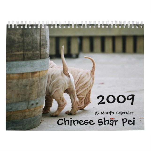 Calendario Chino Shar Pei 15 meses (Tapa)