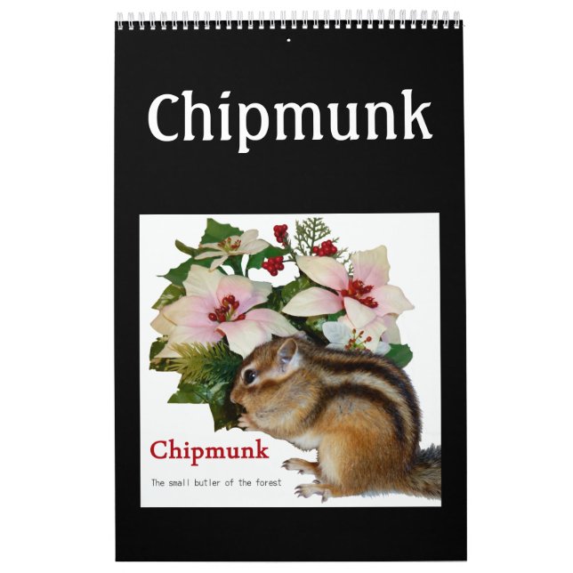 Calendario chipmunk (los E.E.U.U.) (Tapa)