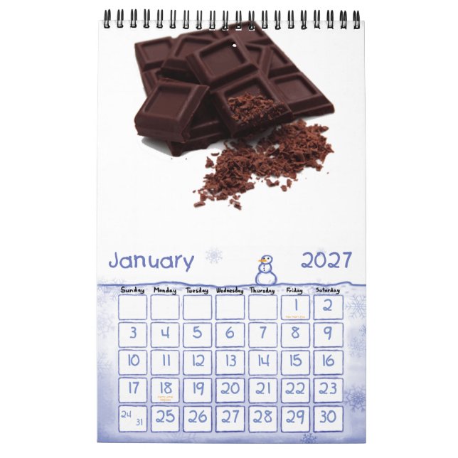 Calendario Chocolate, chocolate (Jan 2027)
