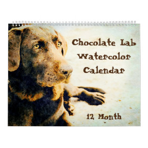 Calendario Chocolate Lab Mascotas de perros de 12 meses regal