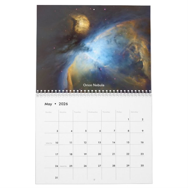 Calendario Cielos nocturnos (May 2026)