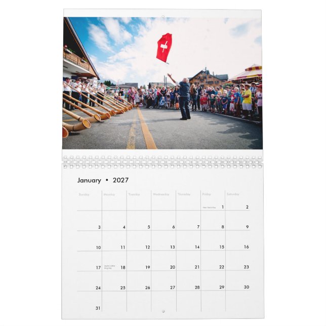 Calendario Cinco continentes de Patrick Niddrie (Jan 2027)