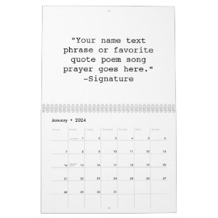 Calendario cita personalizado de texto de máquina de escribir