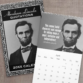 Calendario Citas de Abe Lincoln con foto presidencial