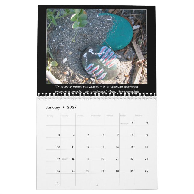 Calendario Citas de la amistad (Jan 2027)