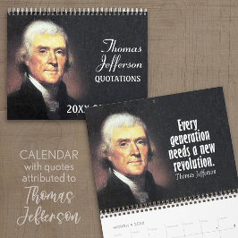 Calendario Citas de Thomas Jefferson con foto presidencial
