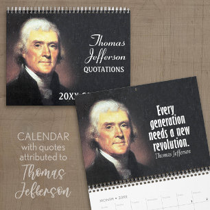 Calendario Citas de Thomas Jefferson con foto presidencial