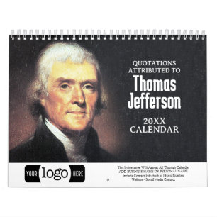Calendario Citas de Thomas Jefferson Logotipo de negocio prom