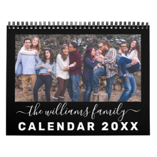Calendario Citas familiares modernas y elegantes de 12 meses