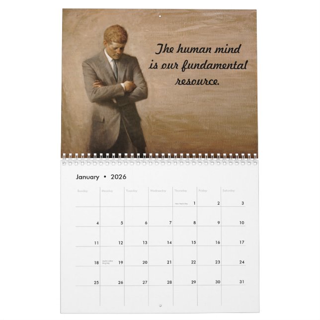 Calendario Citas inspiradoras de JFK. 2014