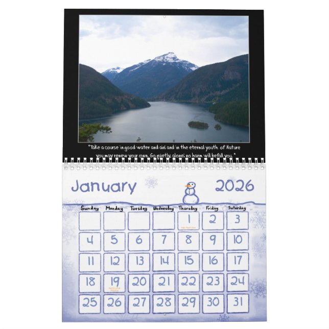 Calendario Citas preferidas de John Muir (Jan 2026)