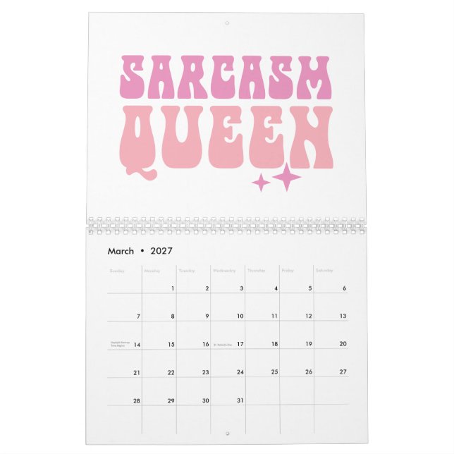Calendario Citas rosas Chicas divertidas (Mar 2027)
