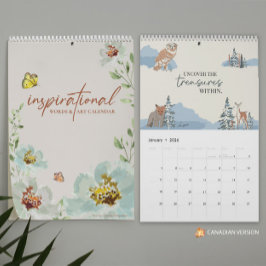 Calendario Citas y arte Inspiradores de la Rejilla Canadiense