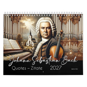 Calendario Citas y retratos de Johann Sebastian Bach 2027