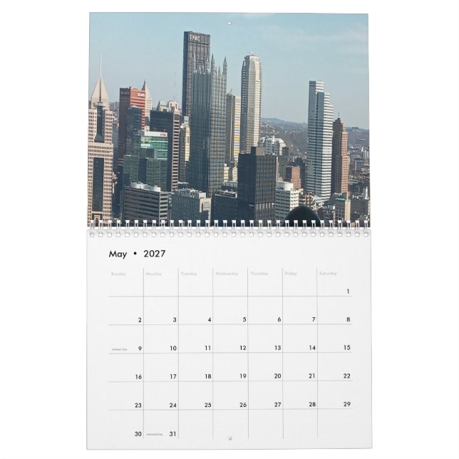 Calendario Ciudad de Pittsburgh (May 2027)