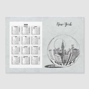 Calendario Ciudad de viajes Año completo 2020