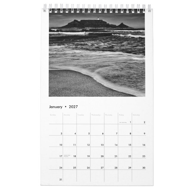 Calendario Ciudad del Cabo Ciudad de Arquitectura de Sudáfric (Jan 2027)