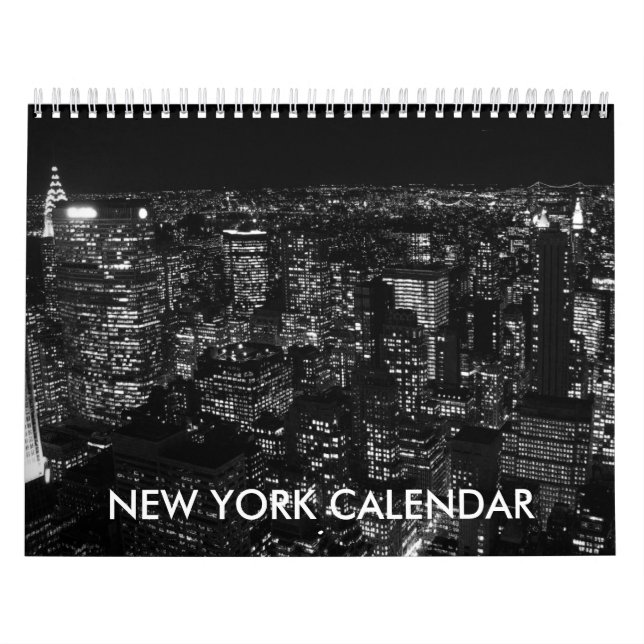 Calendario Ciudad Nueva York Blanca y Negra (Tapa)