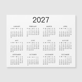 Calendario Clásico Blanco Y Negro 2025