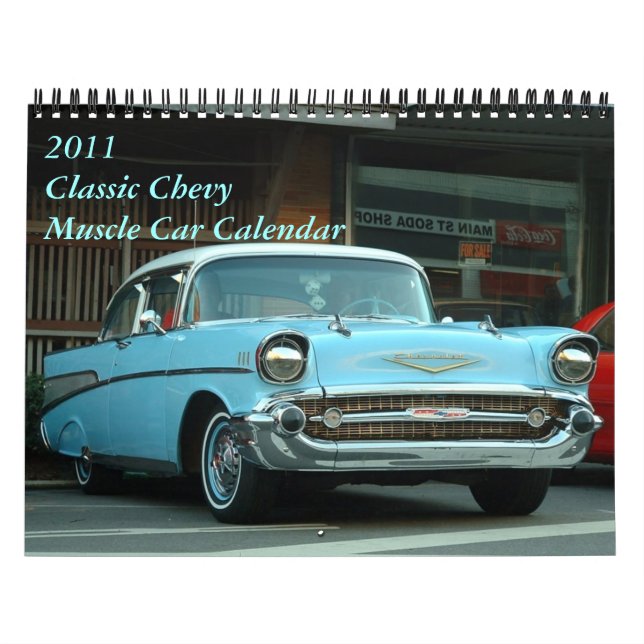 Calendario Clásico de Coche Masculino Chevy 2011 (Tapa)