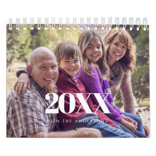 Calendario clásico de fotos familiares 2023