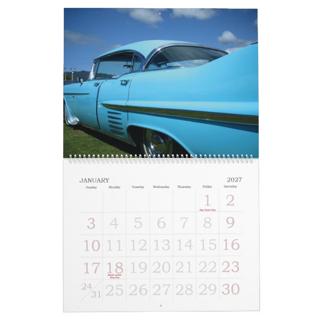 Calendario clásico de los coches - GoPro wow (Jan 2027)