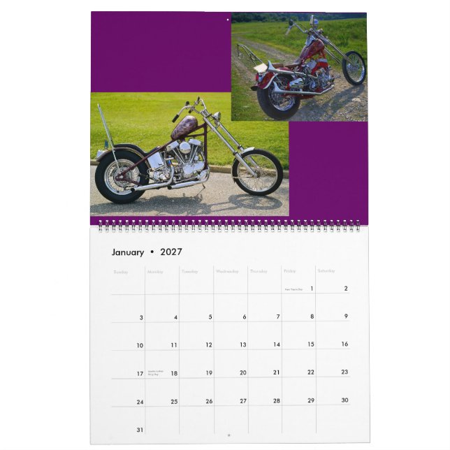 Calendario Clásico de motocicletas Choppers II 2015. (Jan 2027)