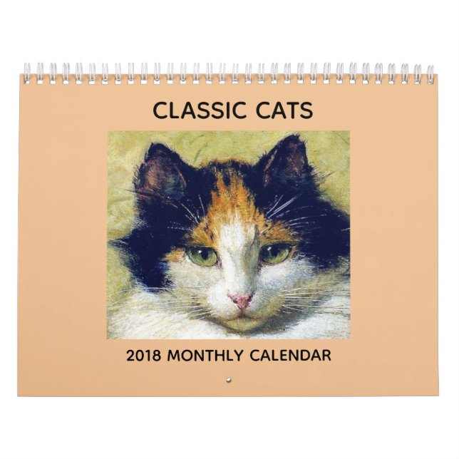 Calendario clásico del gato 2018 (Tapa)