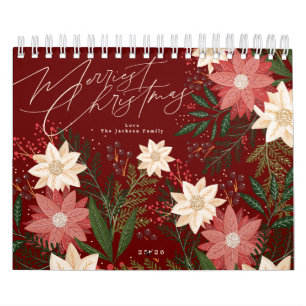 Calendario Clásico Marrón Feliz Navidad