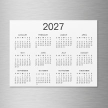 Calendario Clásico Negro y Blanco 2027