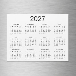 Calendario Clásico Negro y Blanco 2027