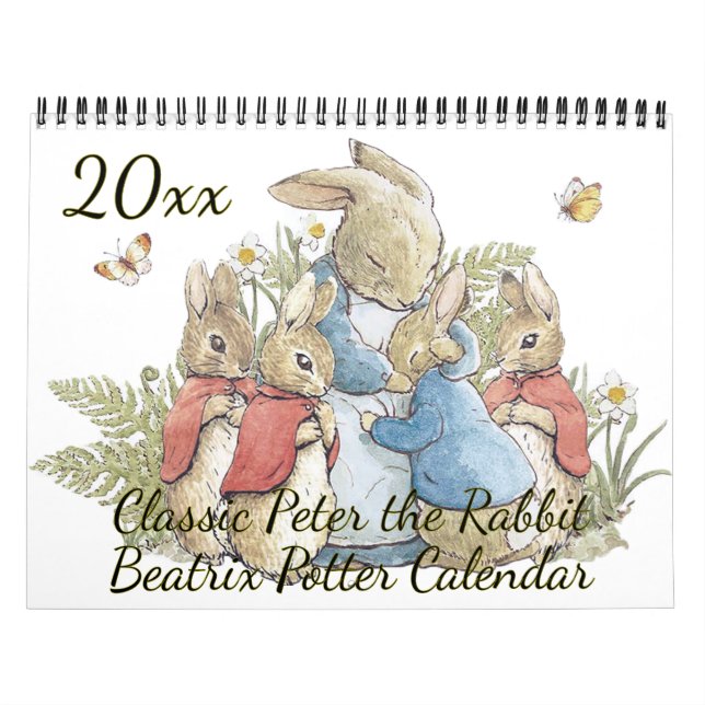 Calendario Clásico Peter the Rabbit Beatrix Potter Vintage (Tapa)
