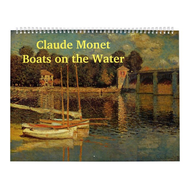 Calendario Claude Monet - Barcos en el agua (Tapa)