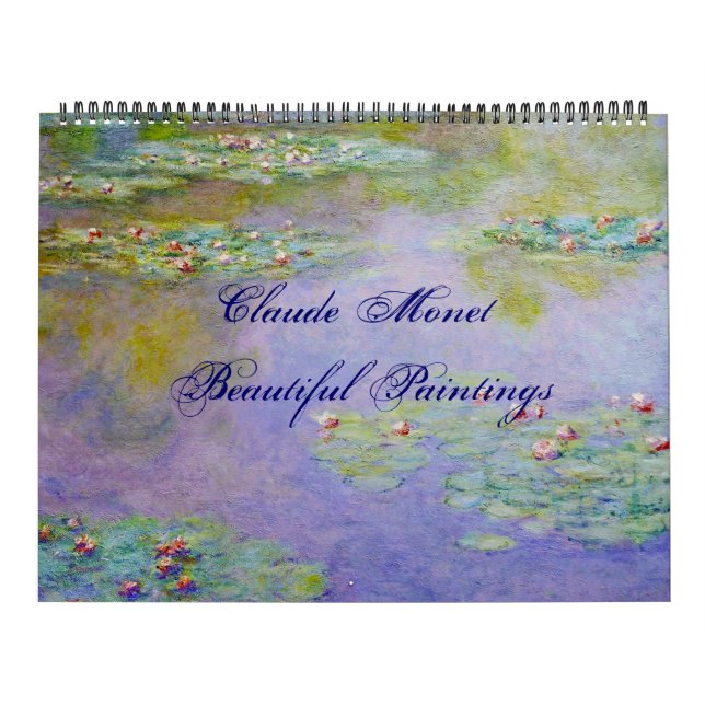 Calendario Claude Monet Hermoso Bella Artes Escenario (Tapa)