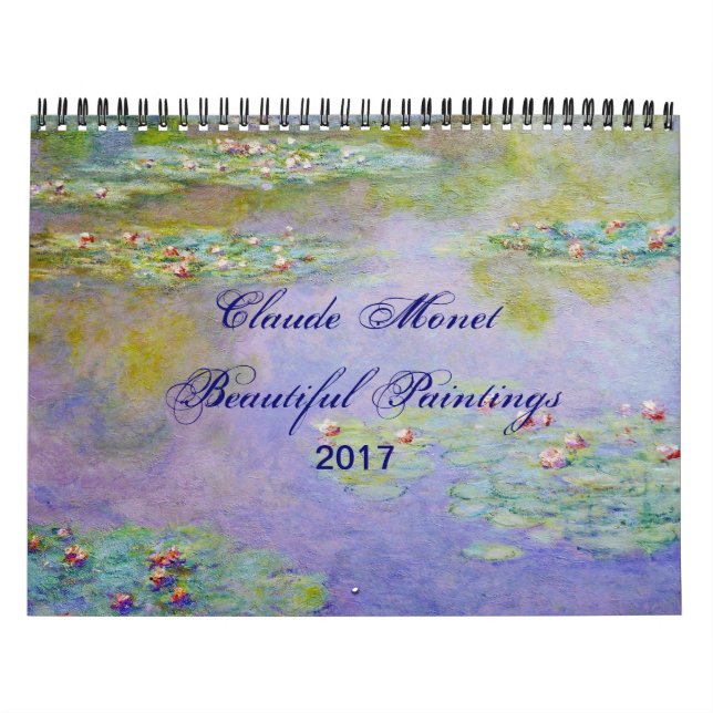 Calendario Claude Monet Hermoso Bella Artes Escenario (Tapa)