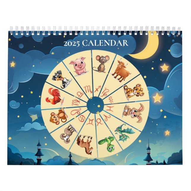 Calendario Clipart Zodiac chino de 2025 (Tapa)