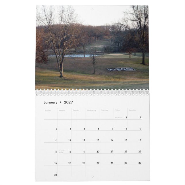Calendario Club de campo de Moberly (Jan 2027)