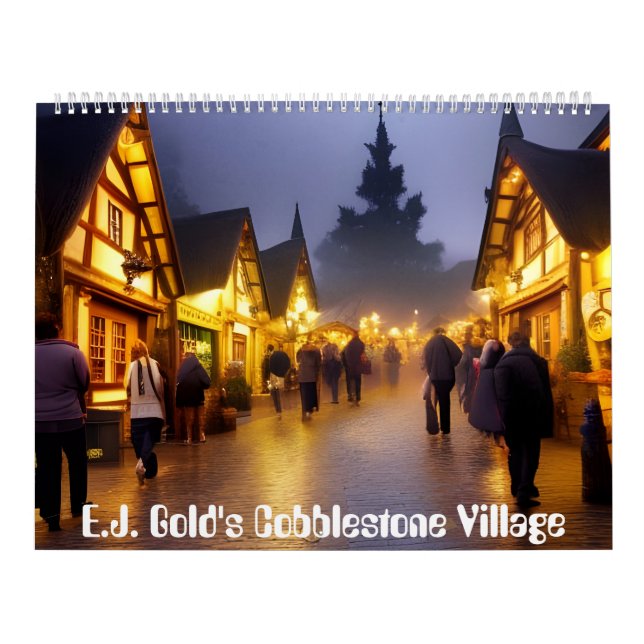 Calendario Cobblestone Village por E.J. Gold (Tapa)
