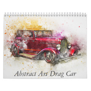 Calendario Coche de Arrastre de Arte Abstracto