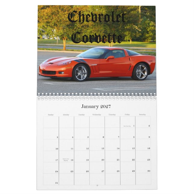 Calendario Coches clásicos (Jan 2027)
