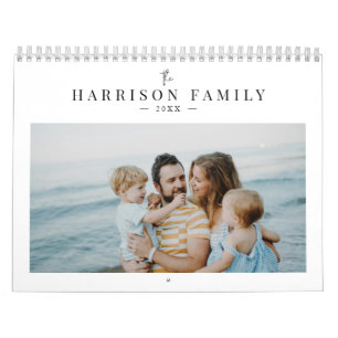 Calendario Colage de fotos de familia personalizado simple mo