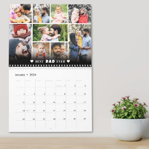 Calendario Colage de Fotos Personalizadas Mejor Papá Padre