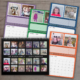 Calendario Colaje de 24 fotos - 2 por mes - Fechas Notas Obje