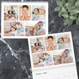 Calendario Colaje de Fotos Minimalista Simple