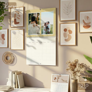 Calendario Colaje de fotos personalizado Rose Line Art 2026