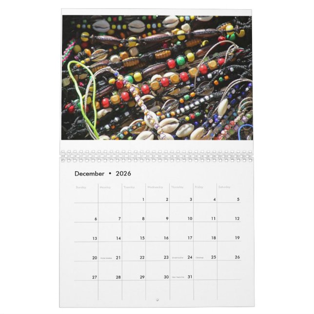 Calendario Colander de arte africano con hermosas fotos (Dec 2026)