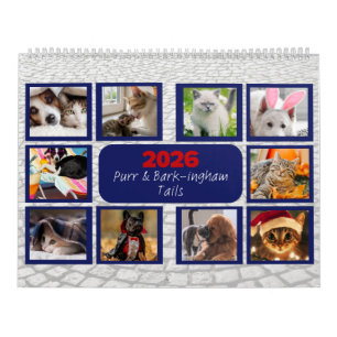 Calendario 'Colas y Ladridos de Bark-ingham' Personalizado pa