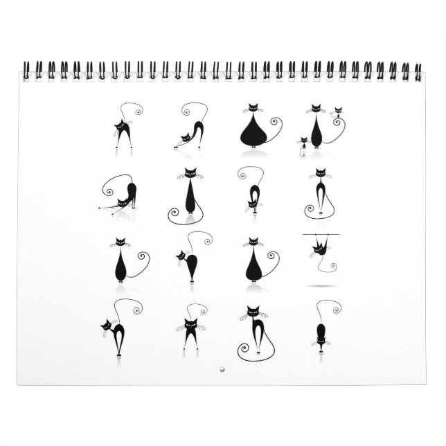 Calendario Colección de gatos negros (Tapa)